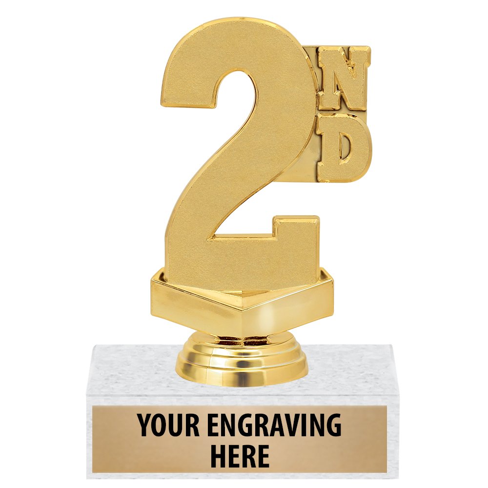 6" 2nd Place Trophies - Second Place Trophy Awards with Engraving