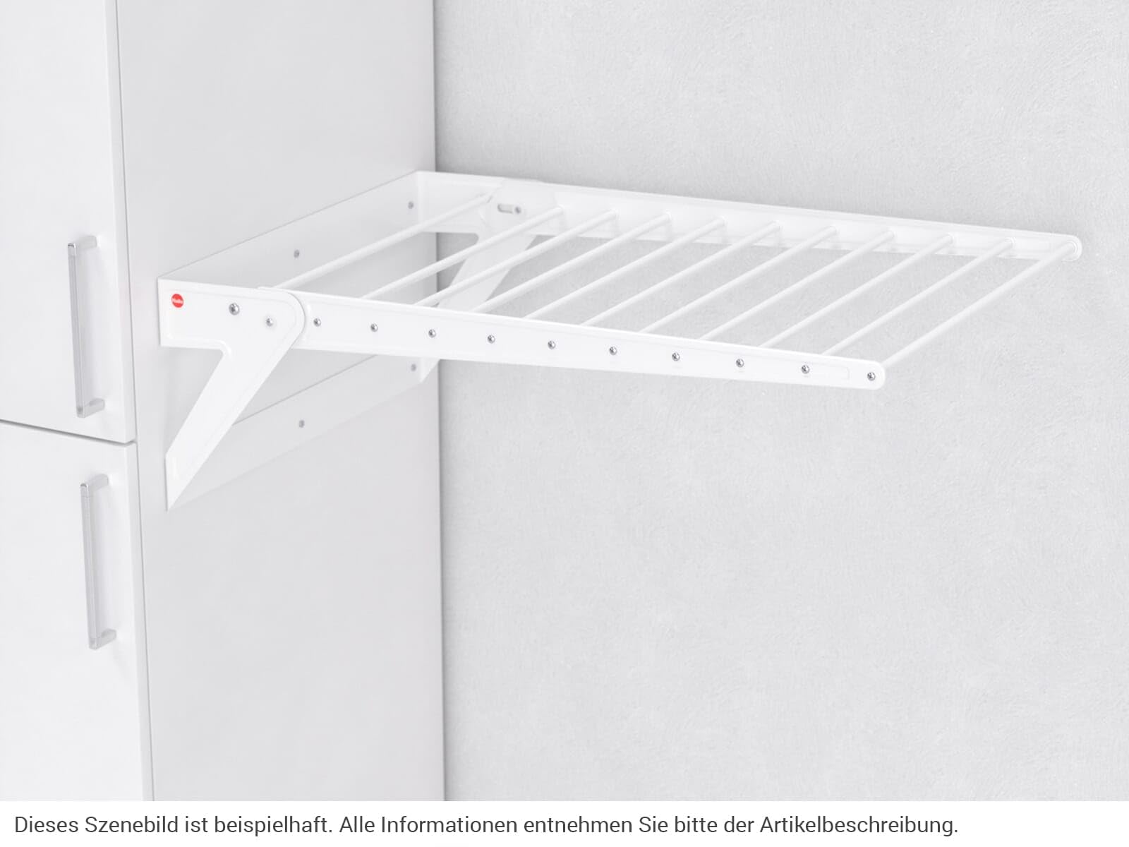 Hailo 3271901 Wäschetrockner | Klappbarer Wäscheständer | Wandschranktrockner aus Metall | Weiß | Platzsparend und massiv weiß | Laundry Area Systems