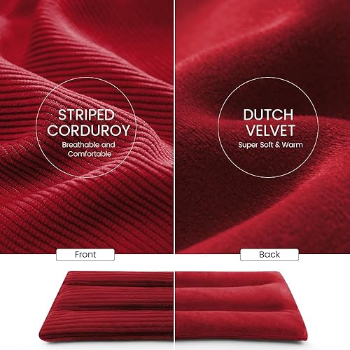 Miniatura 3 de Almohadilla térmica para microondas de 6 x 12 pulgadas, mini microondas, bolsa de frijol para microondas para cuello y hombros, almohada de calor