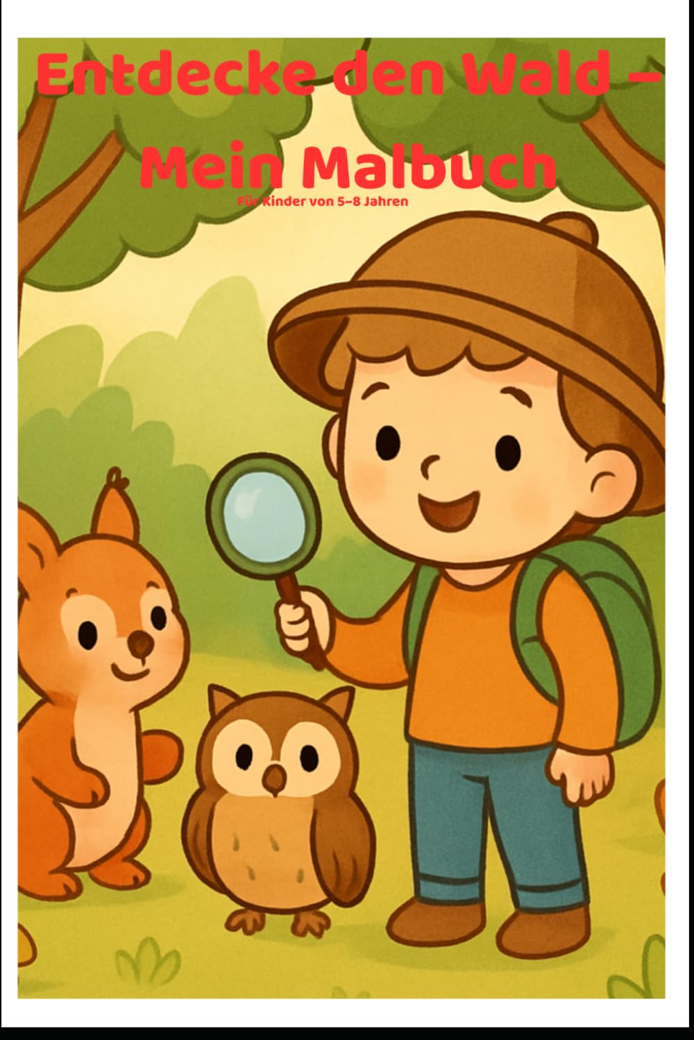 Mein Wald-Entdecker Malbuch: Entdecken, Ausmalen und Rätseln im Wald – Für Kinder von 5–8 Jahren