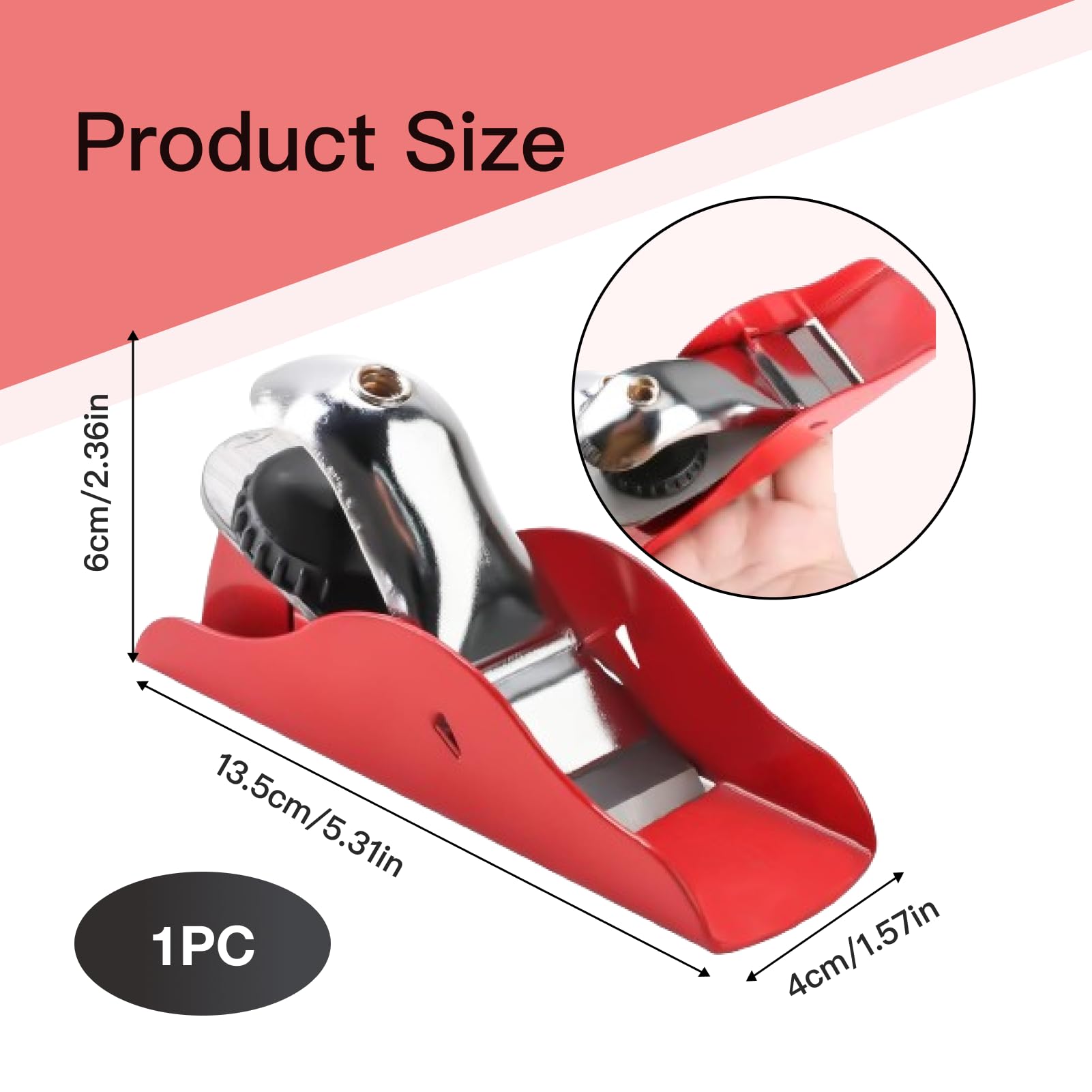 Mini Pialla A Mano Per Legno | Strumento Da Falegname Per Lavorazioni Di Precisione | Design Compatto E Lama In Acciaio