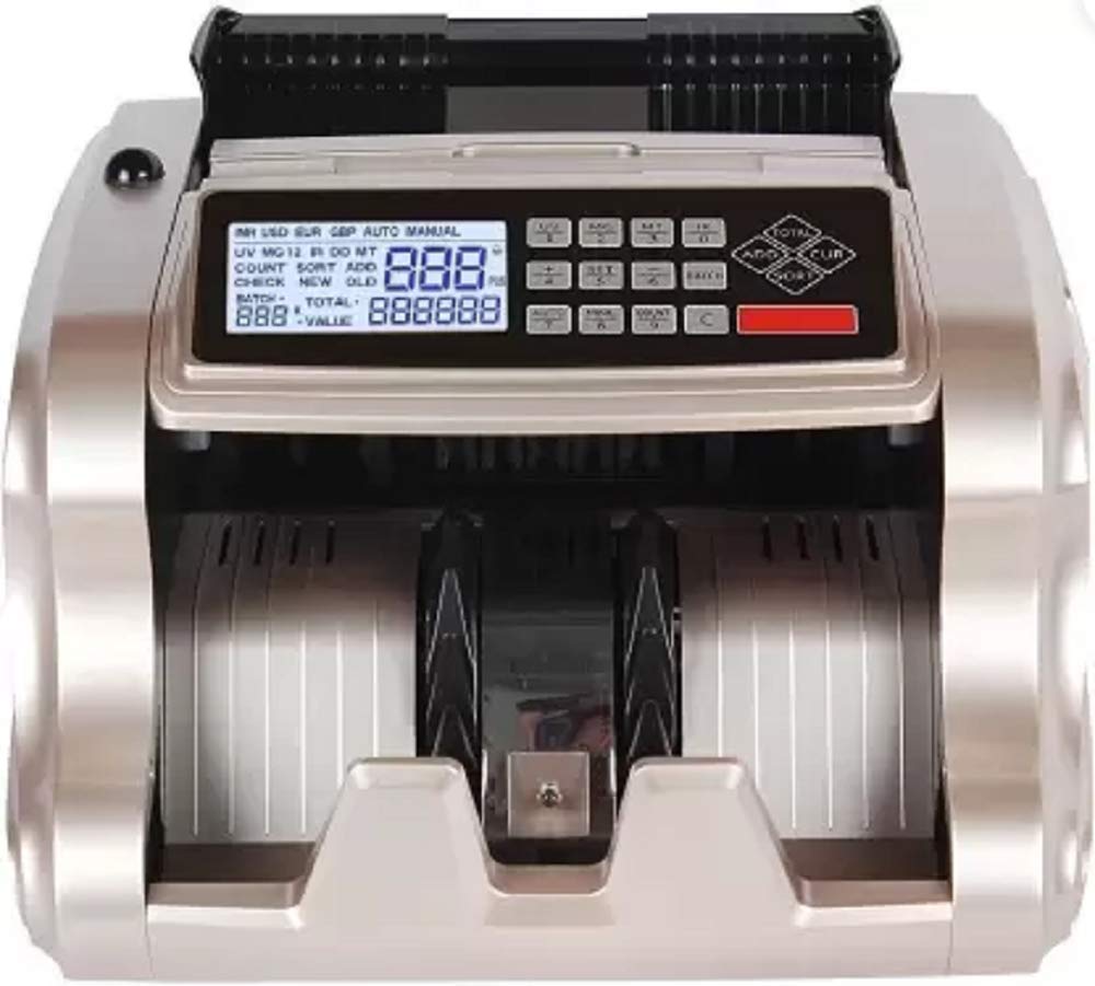 Drop2Kart MixValue Cash Counter - Automatic Bill Counting, Dual LCD+LED Display, UV/MG/MT/IR FakeNote Sensors, One-Yr. After Sales Service Note Counting Machine (Counting Speed - 1000 Notes/min)