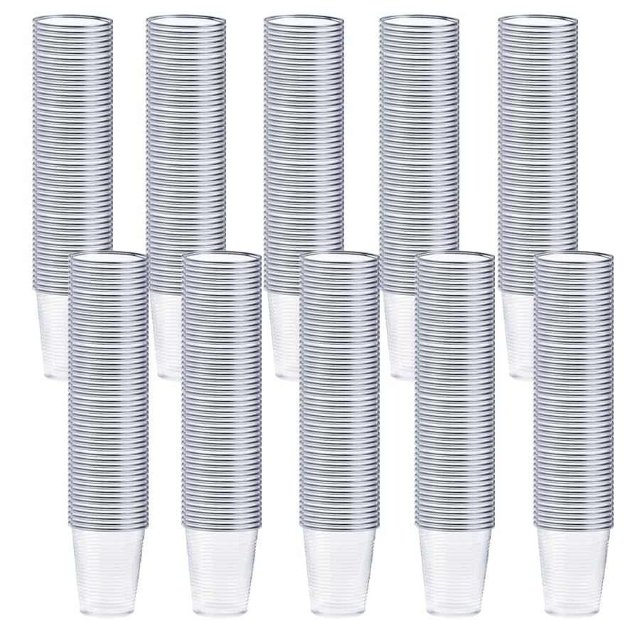 TEKHOME 3000PEZZI BICCHIERI RIUTILIZZABILE TRASPARENTI PER ACQUA 180ml OTTIMO PER BAR RISTORANTI UFFICI E MAGAZZINI