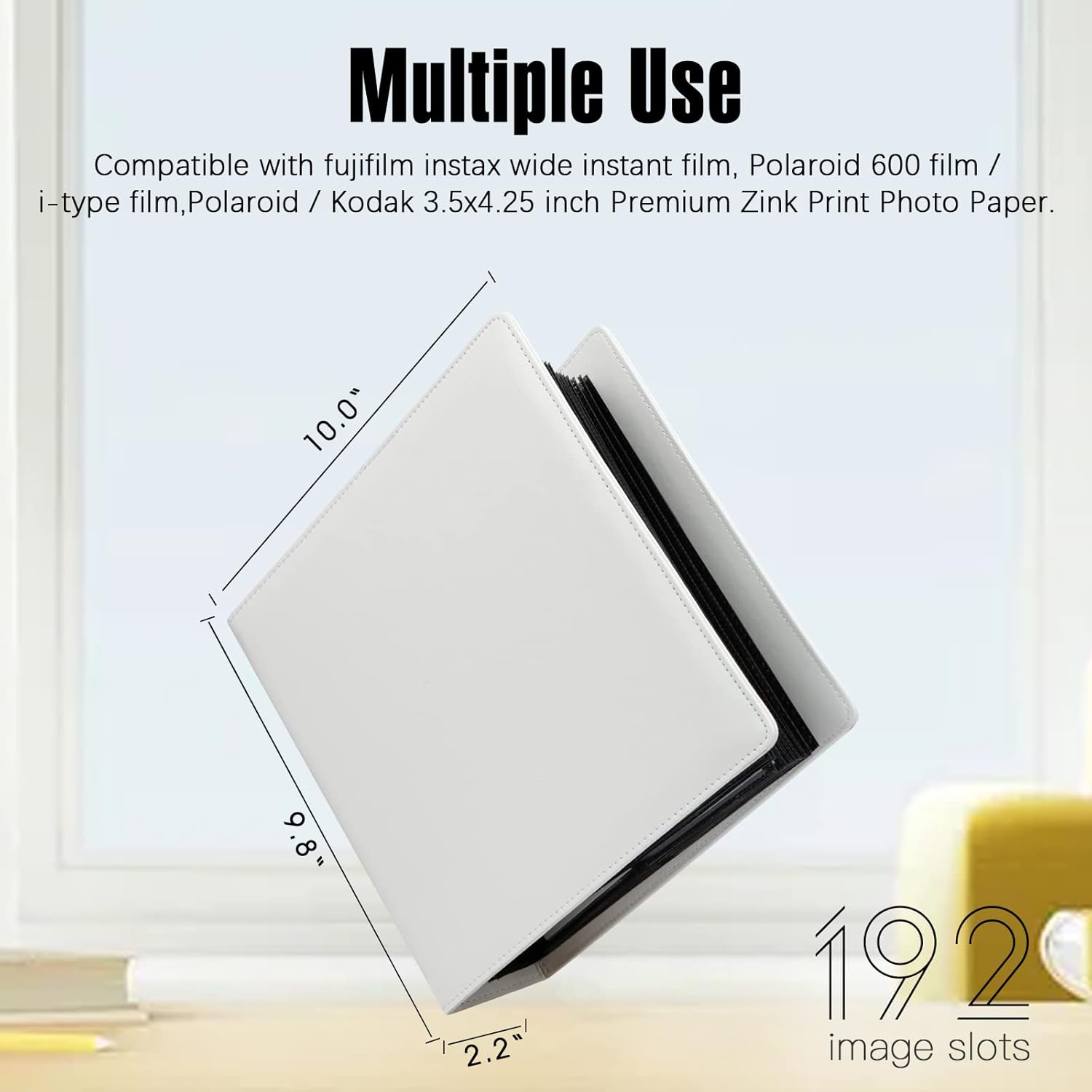 2Packs,192 Pockets Photo Album for Fujifilm Instax Wide 300 Camera, Polaroid 600 i-Type Film Album, Extra Large Picture Albums for Polaroid Now OneStep2 OneStep+ Instant Camera, POP Lab Print Camera