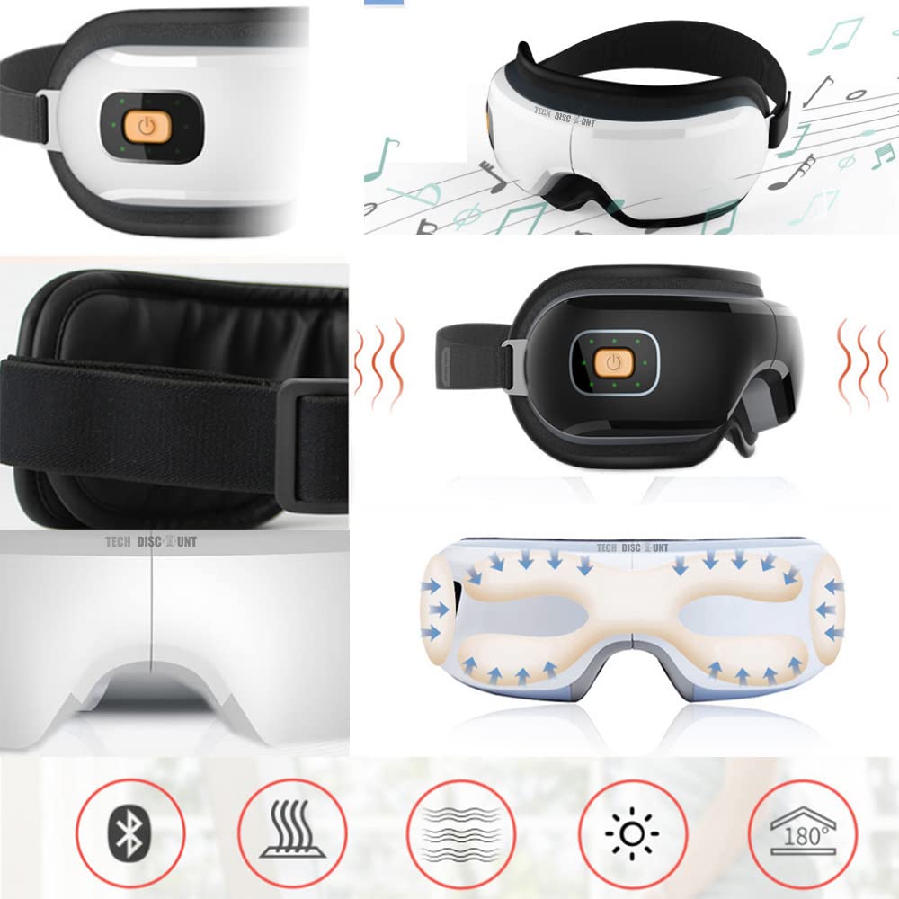 Masseur Oculaire,Appareil massage vibrations oculaires masseur cernes protection yeux ophtalmologue masque de nuit sommeil relaxation anti fatigue