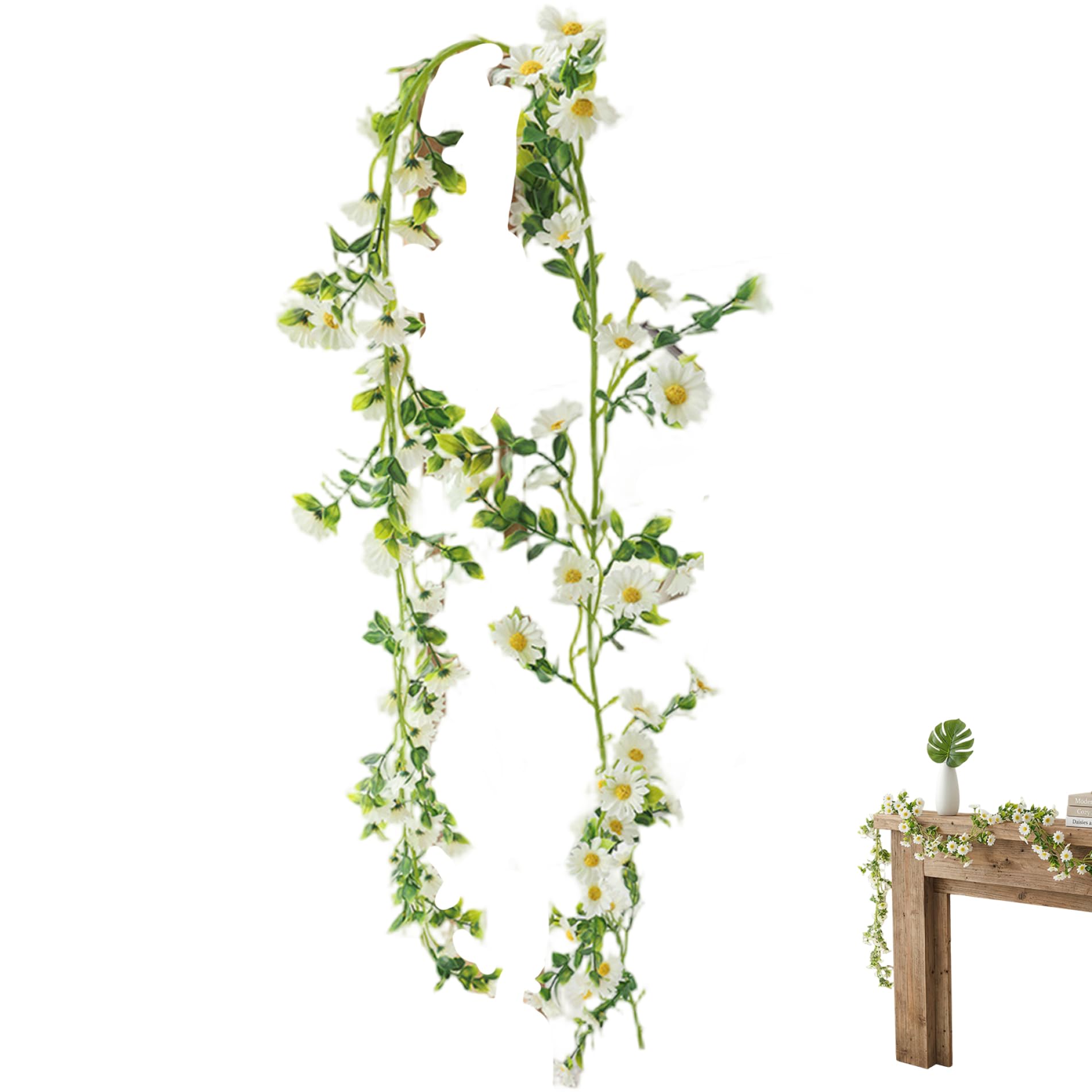 Guirlande de marguerites blanche pour reussir une decoration florale de fete