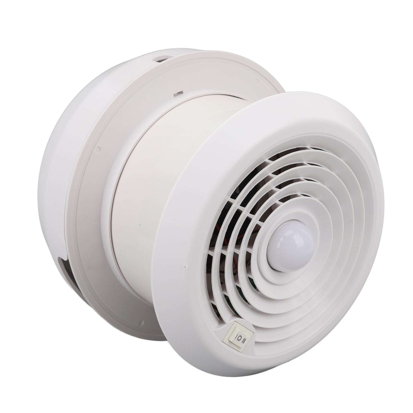 Drfeify Wentylator Dachowy RV ABS Wentylator Wyciągowy Dachowy RV 12 V 2 Prędkości 200CFM ze światłem i Siatkowym Ekranem Otwór 6,5 Cala dla Samochodu Kempingowego Samochód Kempingowy Łazienka