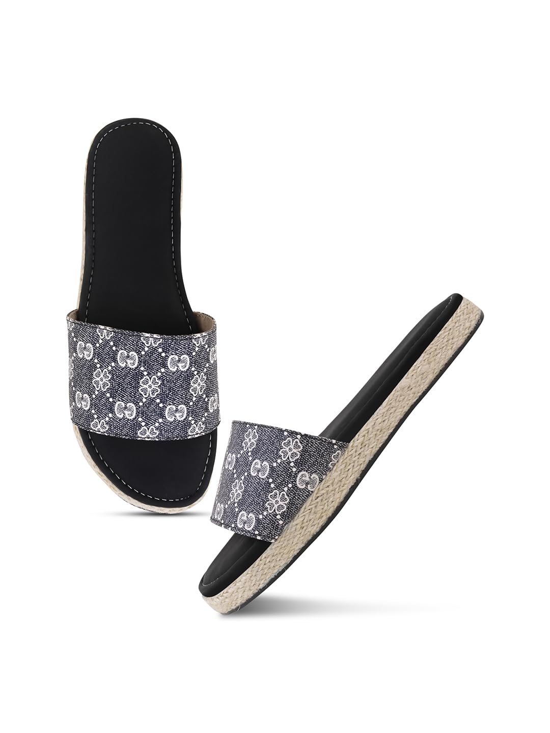 Elegant Slide Flat Sandals for women & Girls | Cushioned Slip-On | Open Toe Comfort | Office Casual Dress Flats-image-30