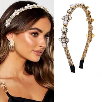 ヘアアクセサリー Herlipto Princess Gold Crystal Headband Amazon.com : Firuilo Baroque Rhinestones Headbands Gold Thin