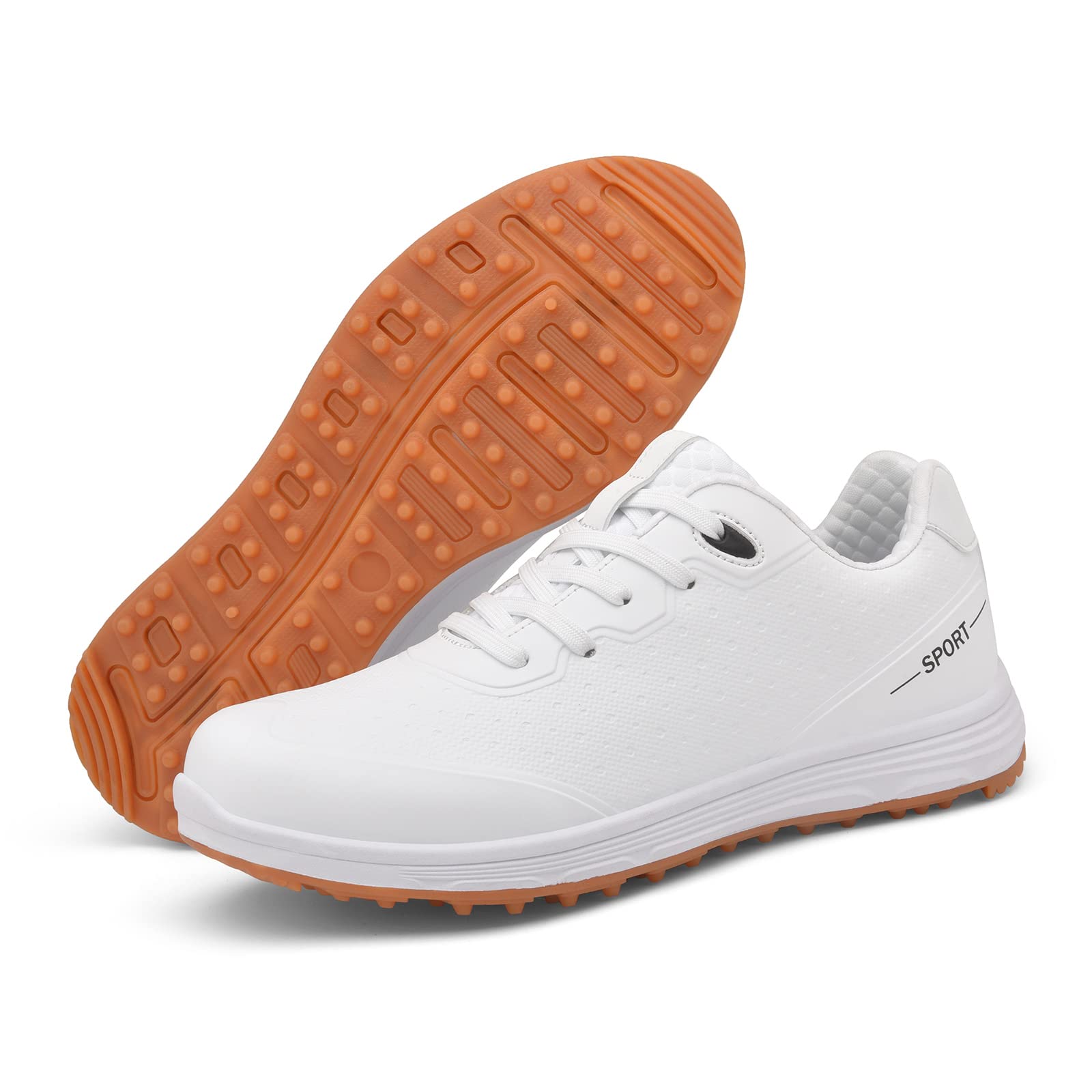 SDEQA Chaussures De Golf Femmes Traineurs Imperméables Extérieurs sans Pointes Grande Taille Anti-Skid Respirante
