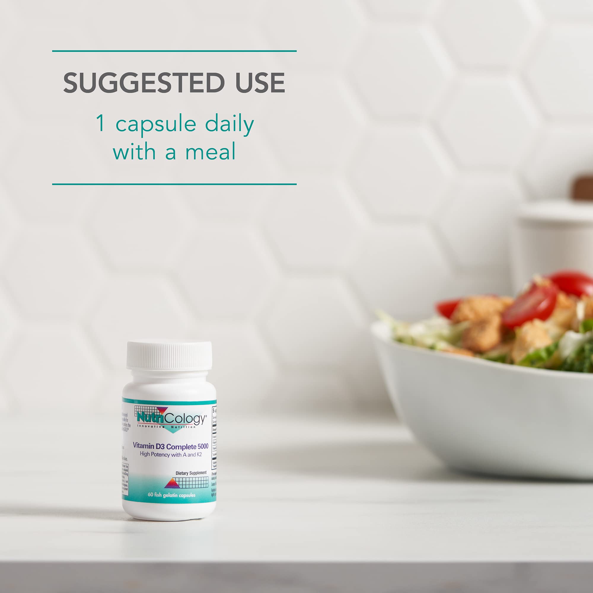 NutriCology Vitamin D3 Complete 5000 High Potency with Vitamin A, E
