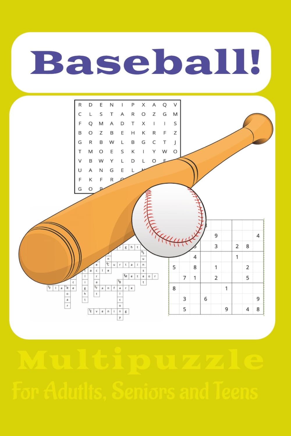The Grand Slam Baseball Puzzle Book: 60 Puzzles - Brain-Teasing Challenges | Word Searches, Crosswords, and Sudoku for the Ultimate Fan. Relax and sport