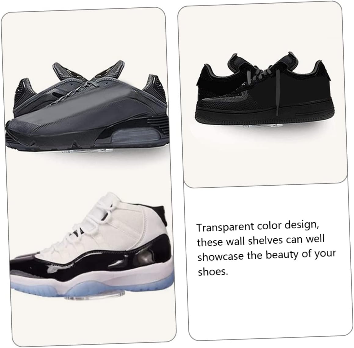 6pcs Wall-Mounted Floating Shoe Rack Display for Closet Entryway Bedroom