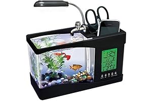 ATC™ Mini USB LCD Lamp Desktop Fish Tank Aquarium with LED Clock