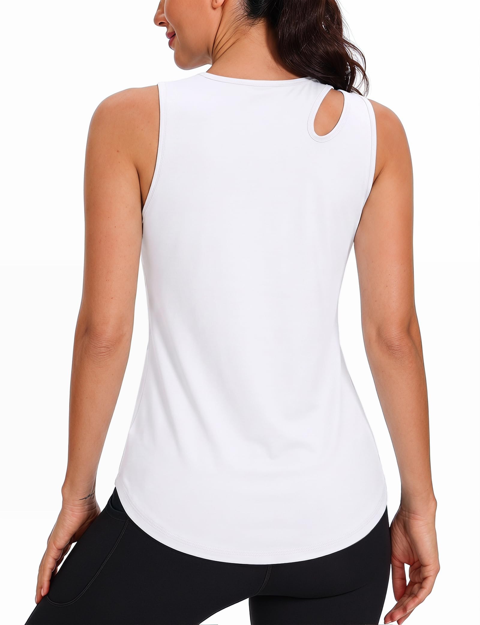 Gyabnw Camiseta Tirantes Mujer Deportiva Cuello Redondo Camiseta sin Mangas Ligero y Transpirable Tops Casuales para Todos los Días Ideal para Ejercicio