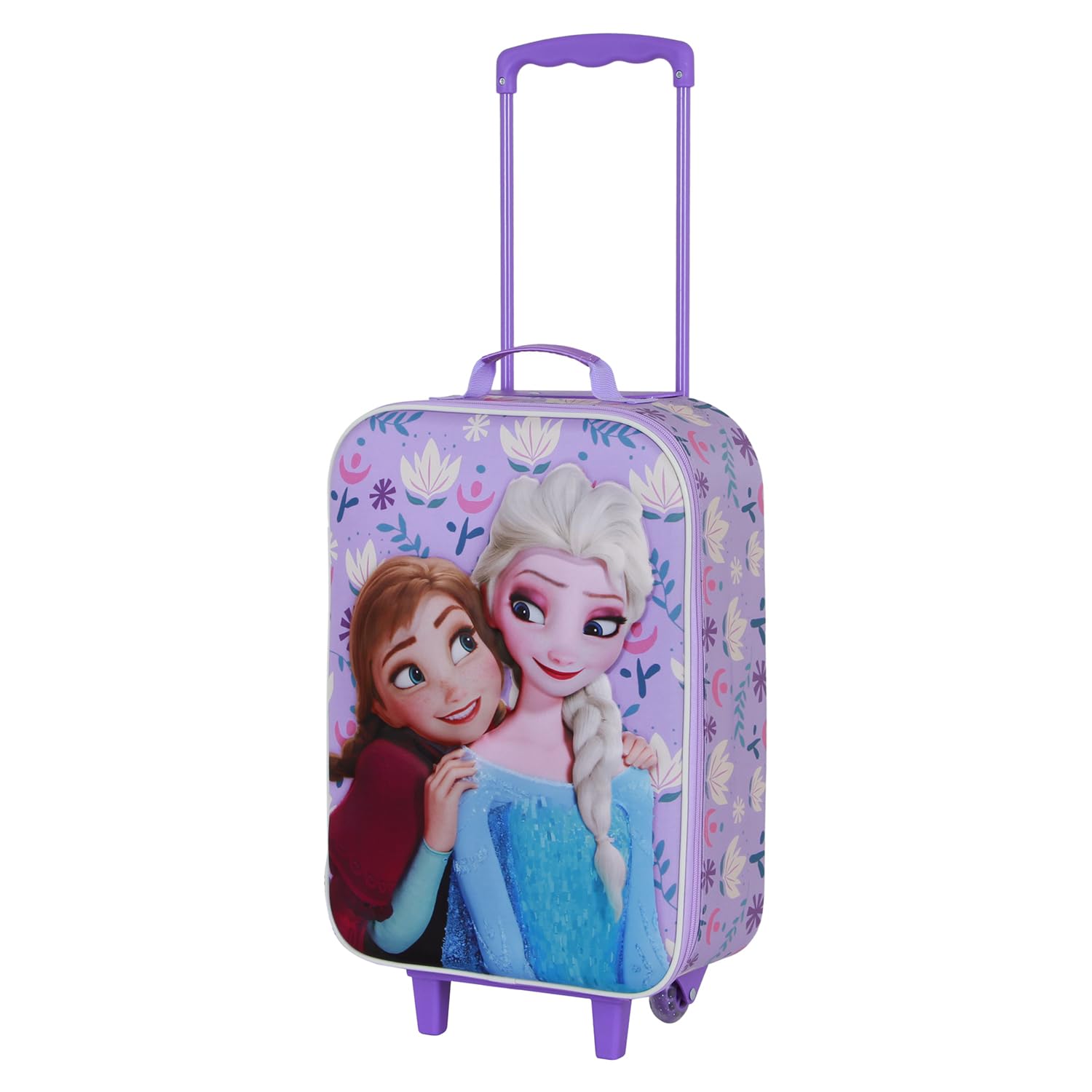 Disney Frozen 2 Beauty-​Maleta Trolley Soft 3D, Lila, 17 x 33 x 52 cm, Capacidad 26 L