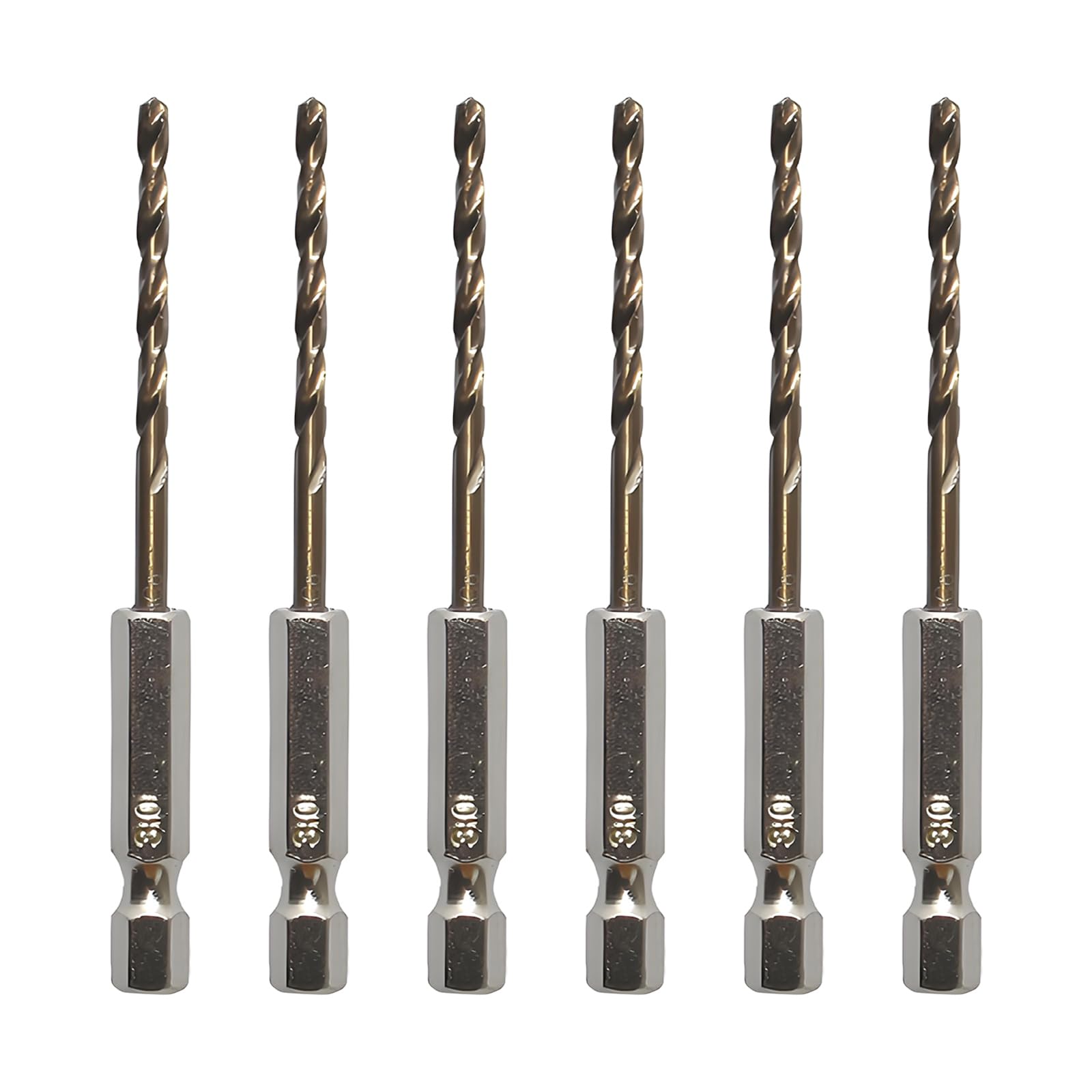 DEFIYEAR 6PCS Hex Shank Drill Bits Set - 3mm Drill Bit High-Speed Steel, Twist Drill Bit for Wood Metal Plastic, for Versatile Drilling in Various Applications (3mm) — image 1