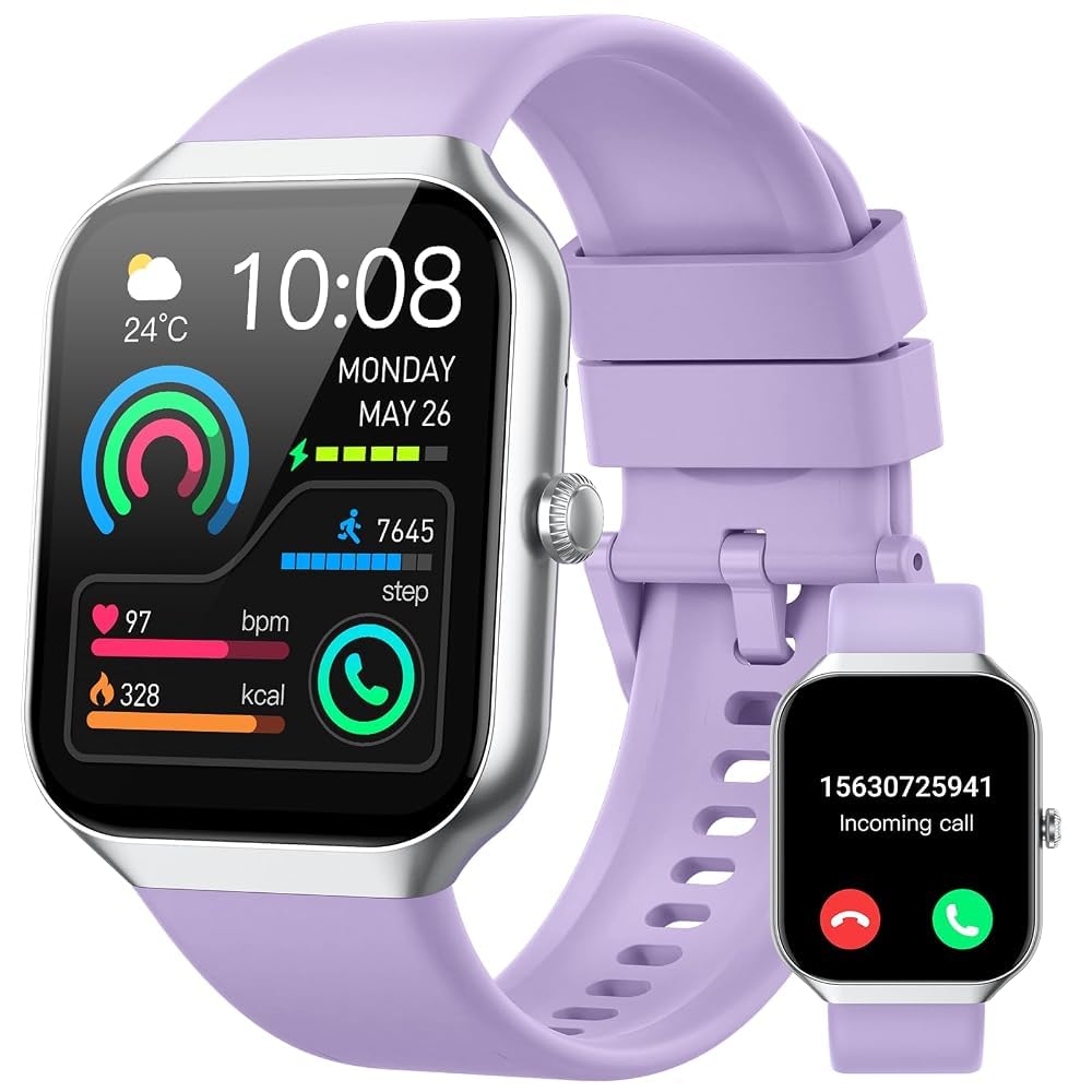 Smartwatch Uomo Donna, 1.96"HD Orologio Fitness Tracker Effettua/Risposta