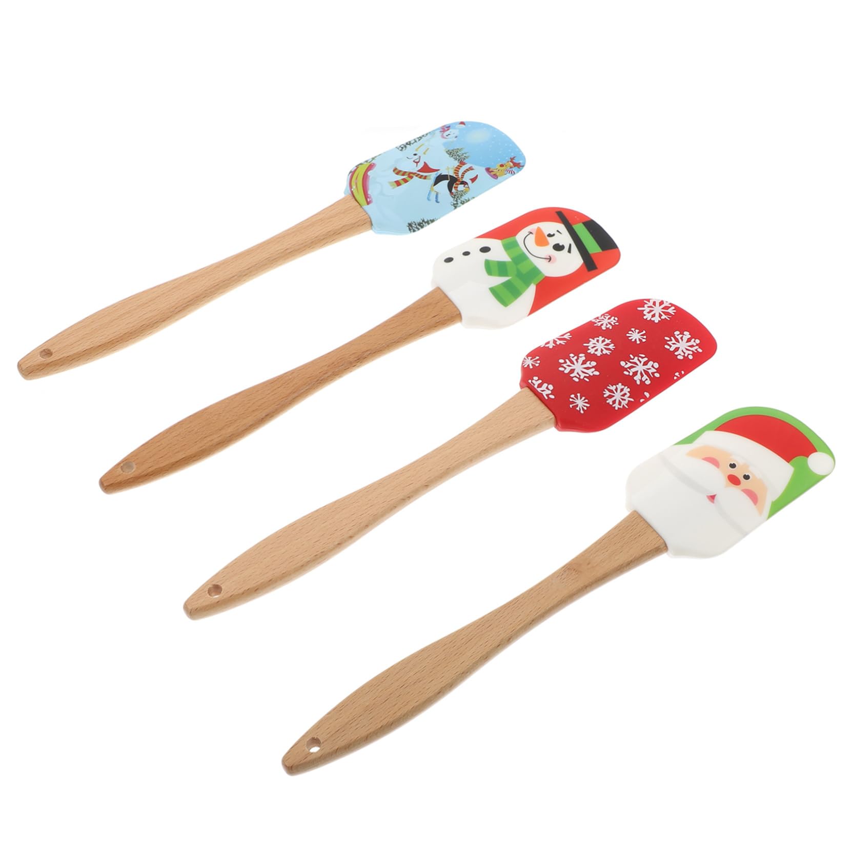 4pezzi Spatola per Torte in Silicone Alimentare Raschietto per Crema Manico Strumento da Cucina per Uso in Forno Spatola per Cottura Flessibile Utensile per Colore Casuale