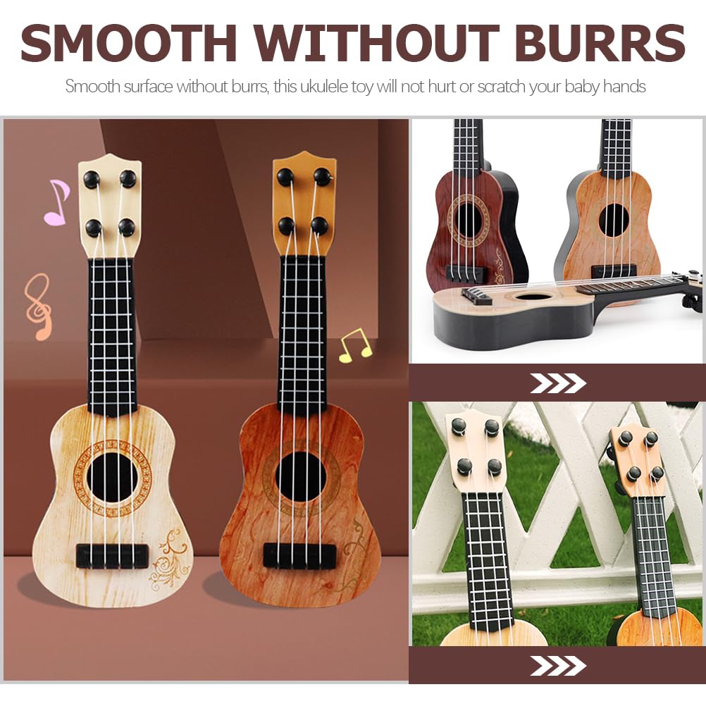 Juguetes de ukelele para niños – Mini guitarra de 4 cuerdas, instrumento de iluminación musical para edades de 3 a 5 años, regalo divertido y educativo 8