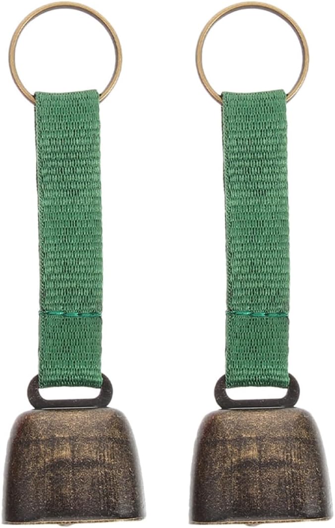 2-Pack Vintage Bear Bells with Mute for Pet Safety & Hiking Use 2-Pack Vintage Bear Bells with Mute for Pet Safety & Hiking Use