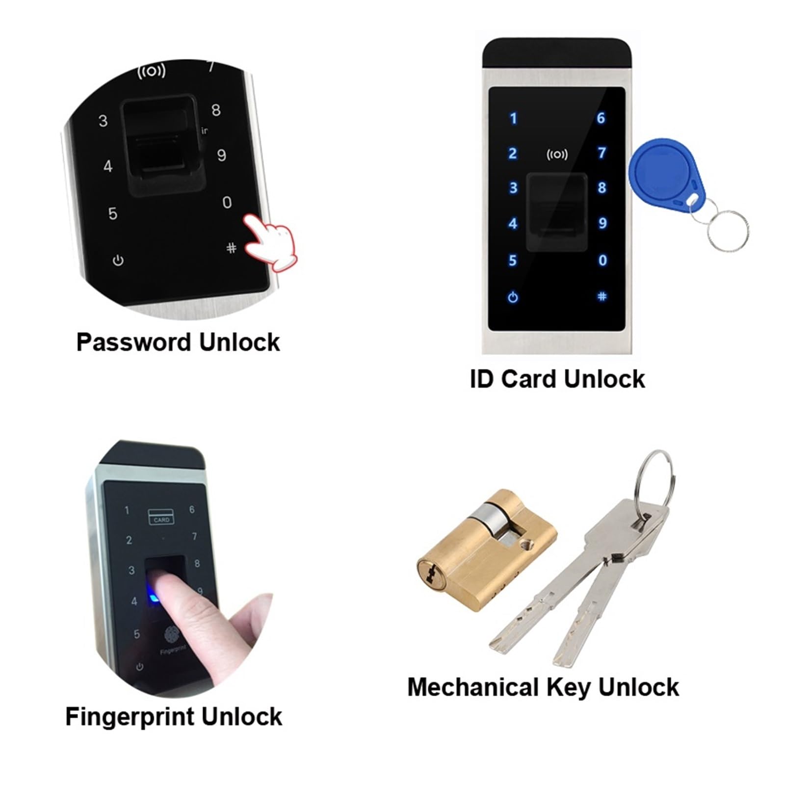 Serratura elettronica Smart Lock con impronta digitale digitale 4 modi Sblocco di sicurezza Porta domestica R-FX1 Serrature per porte con impronta digitale, Serrature per porte intelligenti a