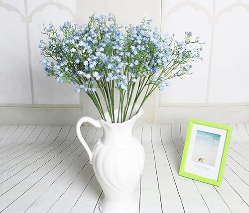 Miniatura 9 de Gumolutin 12 ramos de gypsophila de seda artificiales de tallo largo para oficina, interiorexterior, boda, bricolaje, fiestas, centros de mesa,
