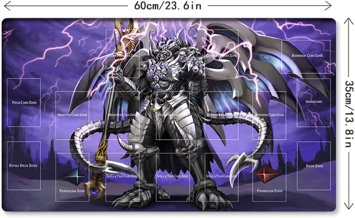 Miniatura 5 de Alfombra de juego Mlikemat Reign-Beaux Overlord of Dark World TCG CCG OCG Trading Card Game Mat con zonas + bolsa gratis (ZD039-385-A)