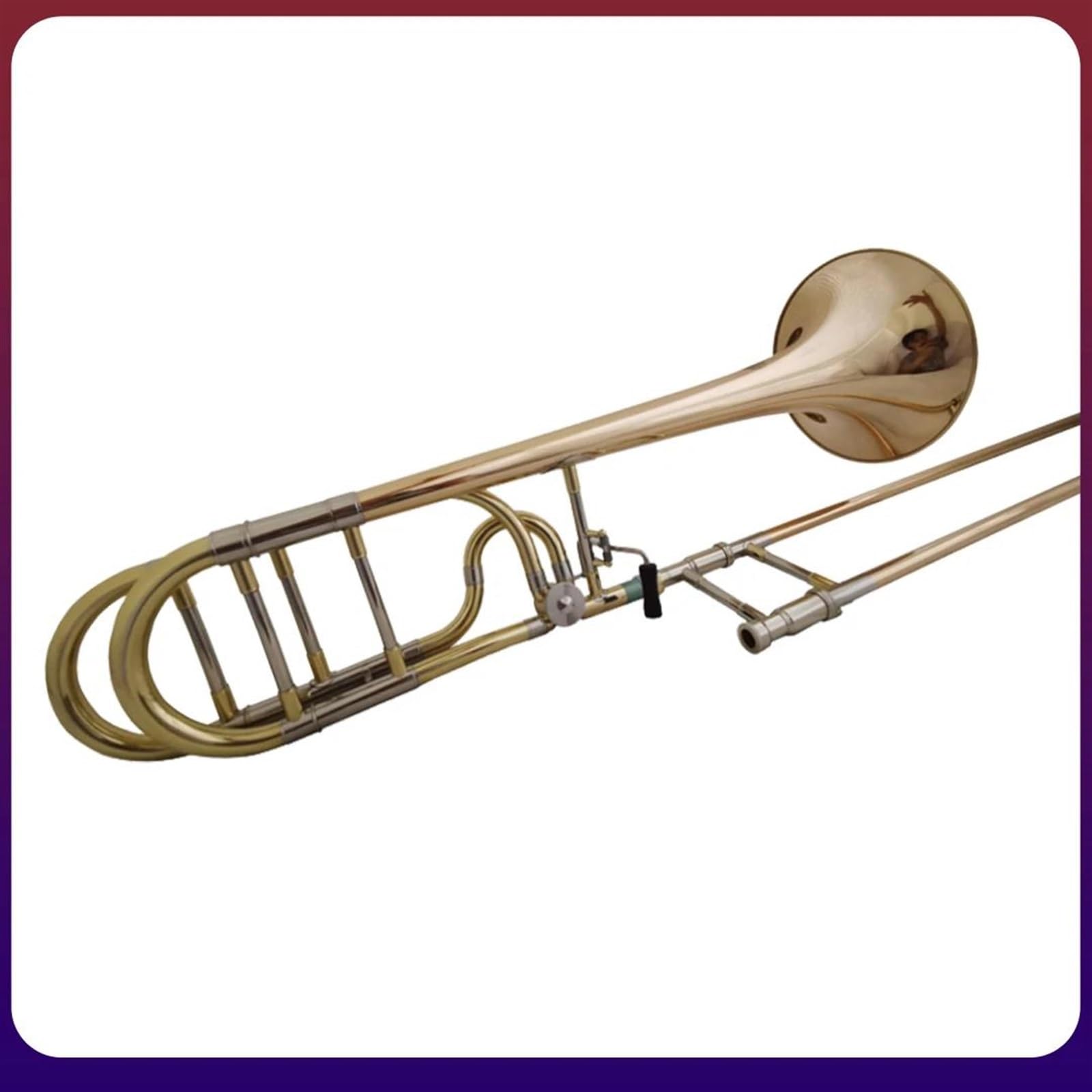 Principiantes trombón Trombones Tenores Bb/F Instrumentos Musicales Diapositivas De Latón Dorado Con Estuche Boquilla