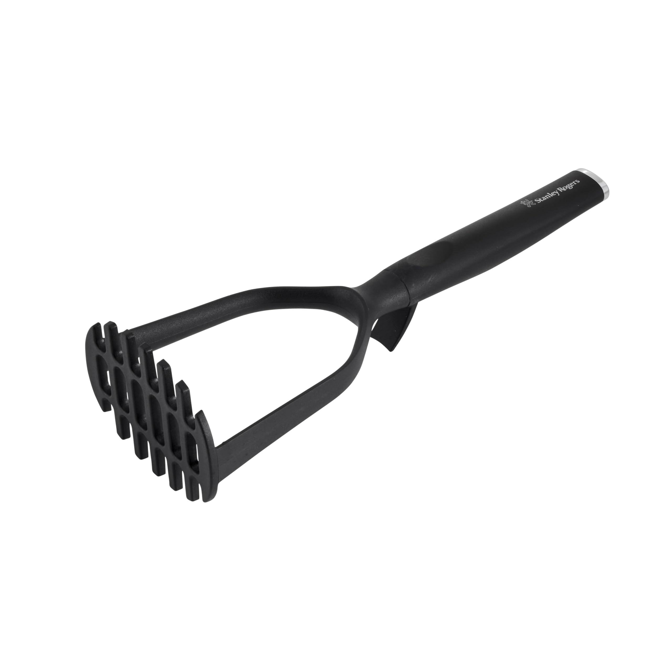 Stanley Rogers Contempo Masher with Uplift Belly Grip Handle, Heat-Resistant Non-Stick Safe Kitchen Utensil with Broad Mashing Plate, Modern Cooking Tool for Potatoes & Vegetables