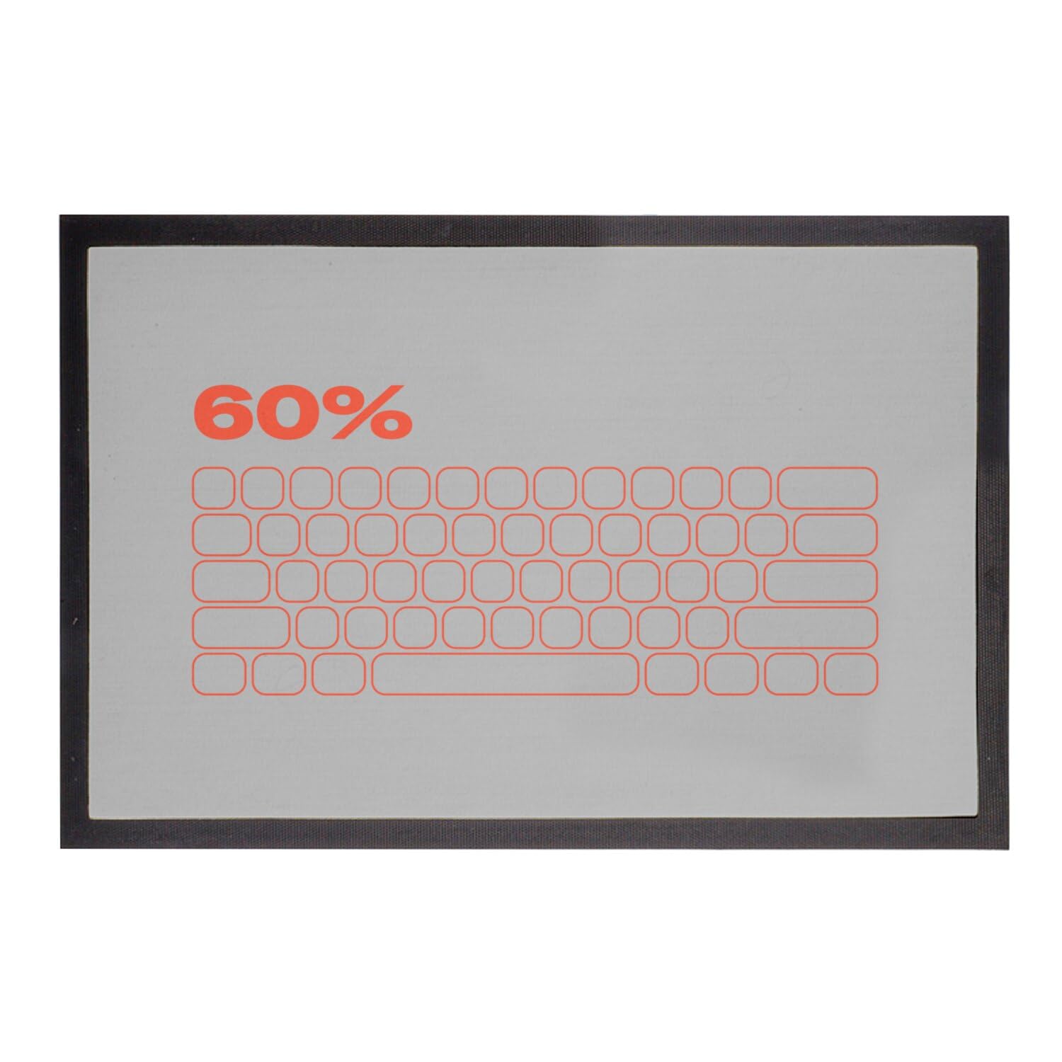 Paillasson Gris MKB 60 Mechanical Keyboard grand format pour protéger le sol