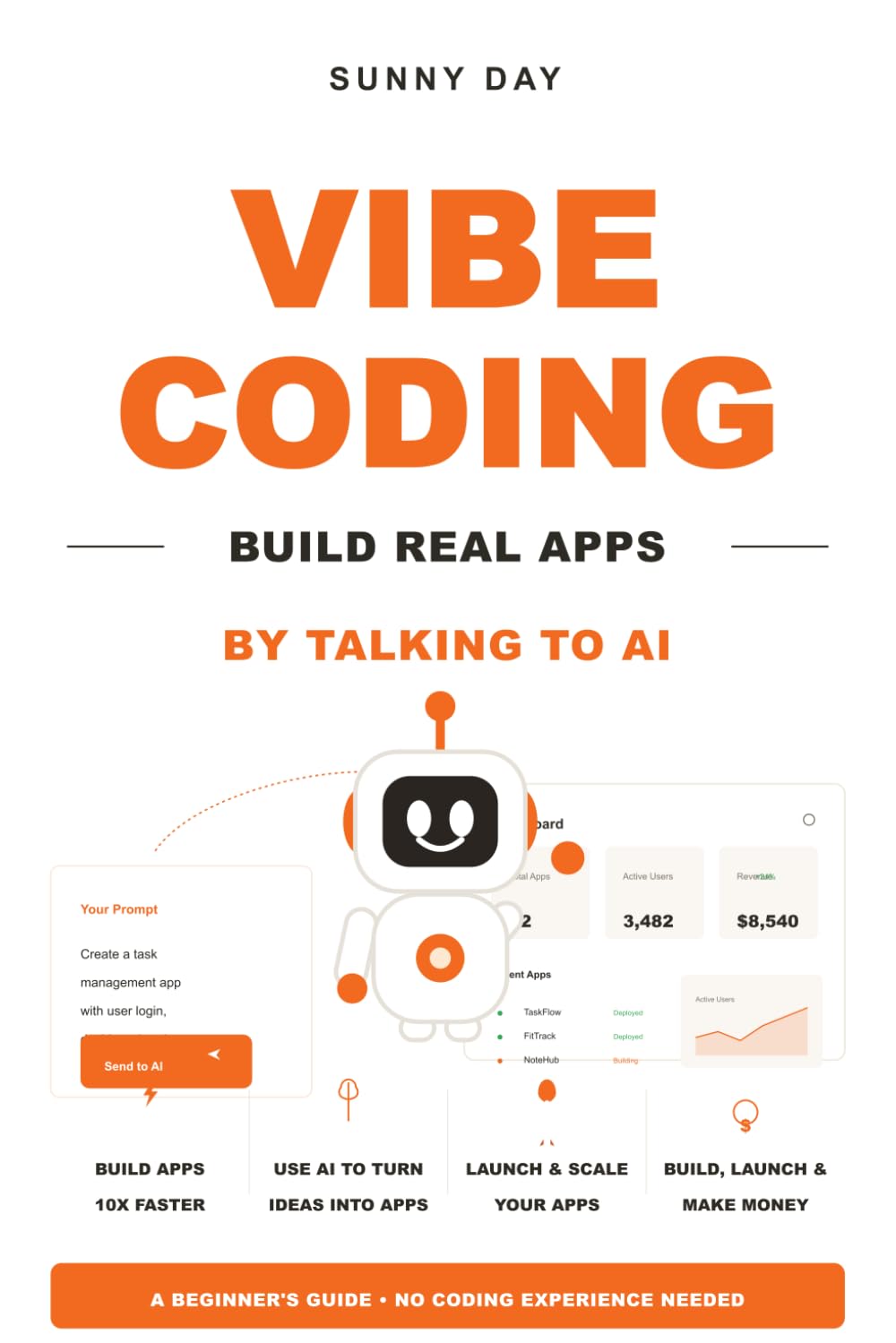 Vibe Coding: Build, Ship, and Sell Real Apps by Talking to AI, a Beginner's Guide From Idea to Live App With No Coding Experience, Using ChatGPT, Claude, Cursor, and Over 100 Ready Prompts