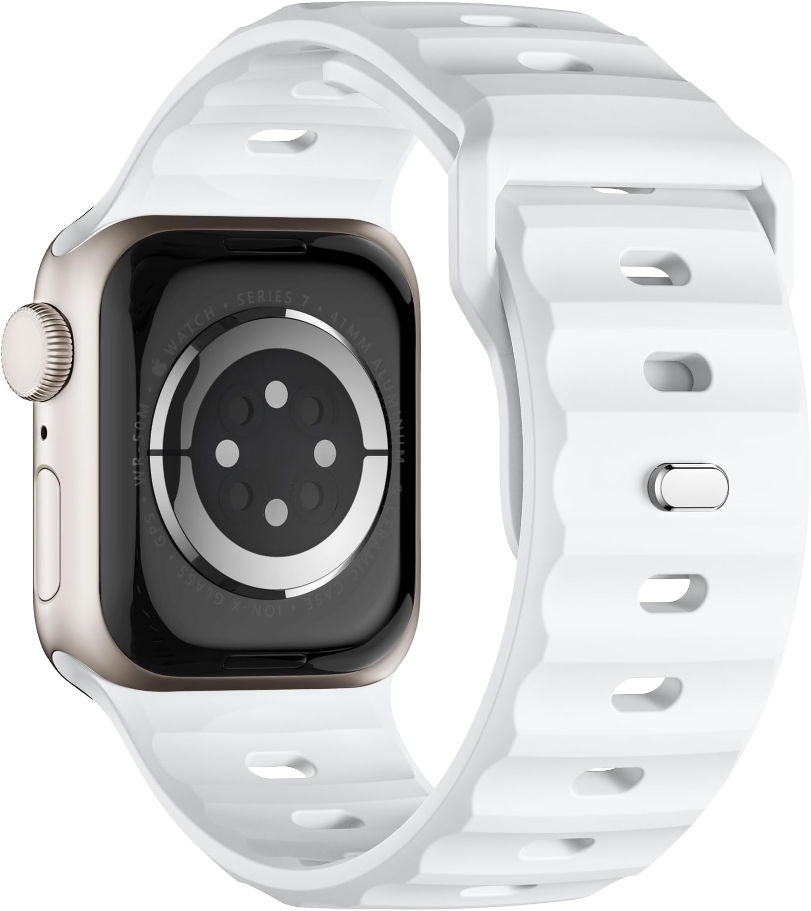 Sports Bracelet Compatible with Apple Watch Ultra 2 Strap 49 mm 45 mm 44 mm 42 mm for Men, Silicone Waterproof Band for Apple Watch 9 8 SE 7 6 5 4 3 Ultra