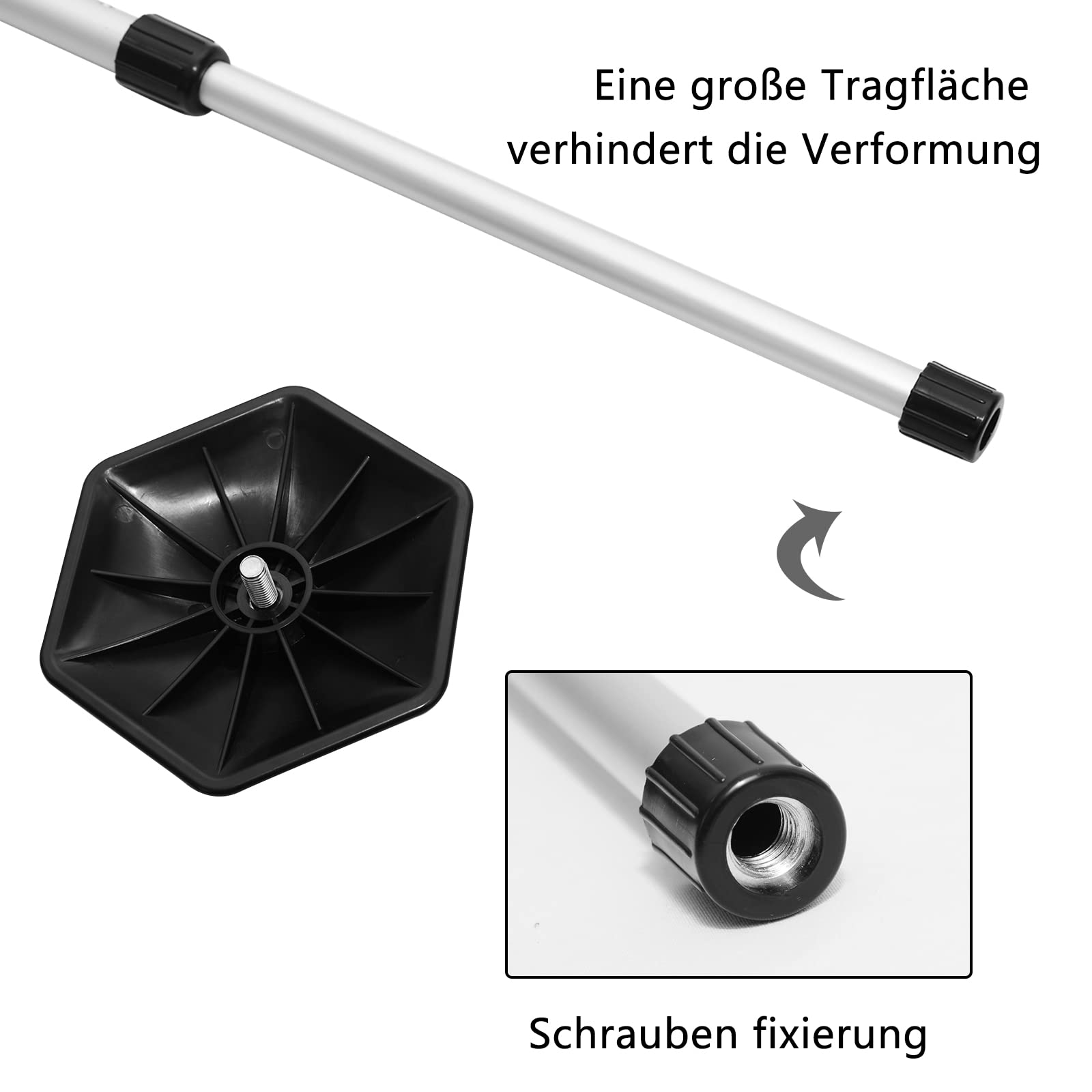 OUUTMEE Palo da viaggio per golf e golf, asta di sostegno in alluminio, per golf, esagonale, resistente agli urti, copertura da viaggio, flessibile, per Golf Club Travel Support