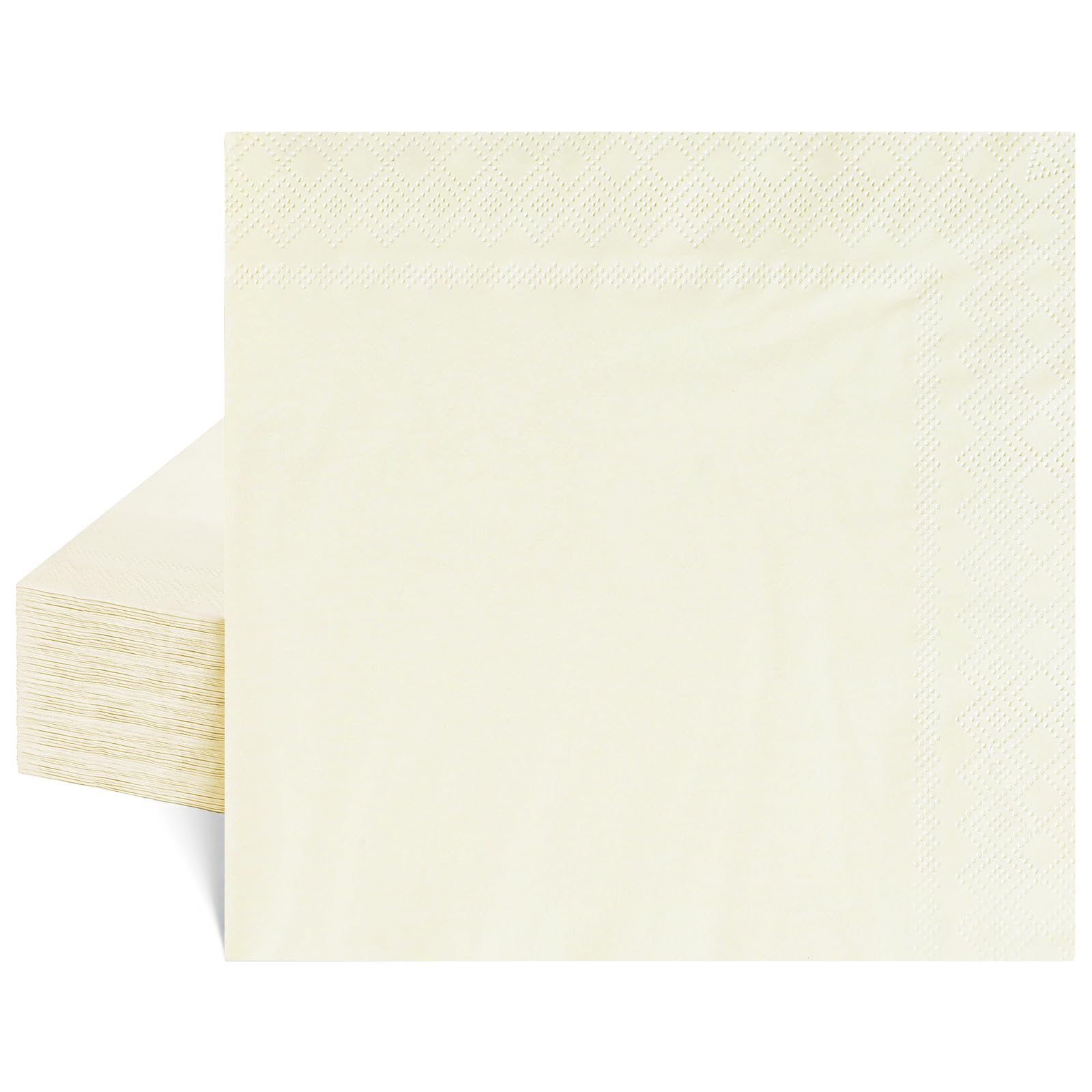 40 Pcs Cream Paper Napkins 3 Ply Beige Napkins Disposable