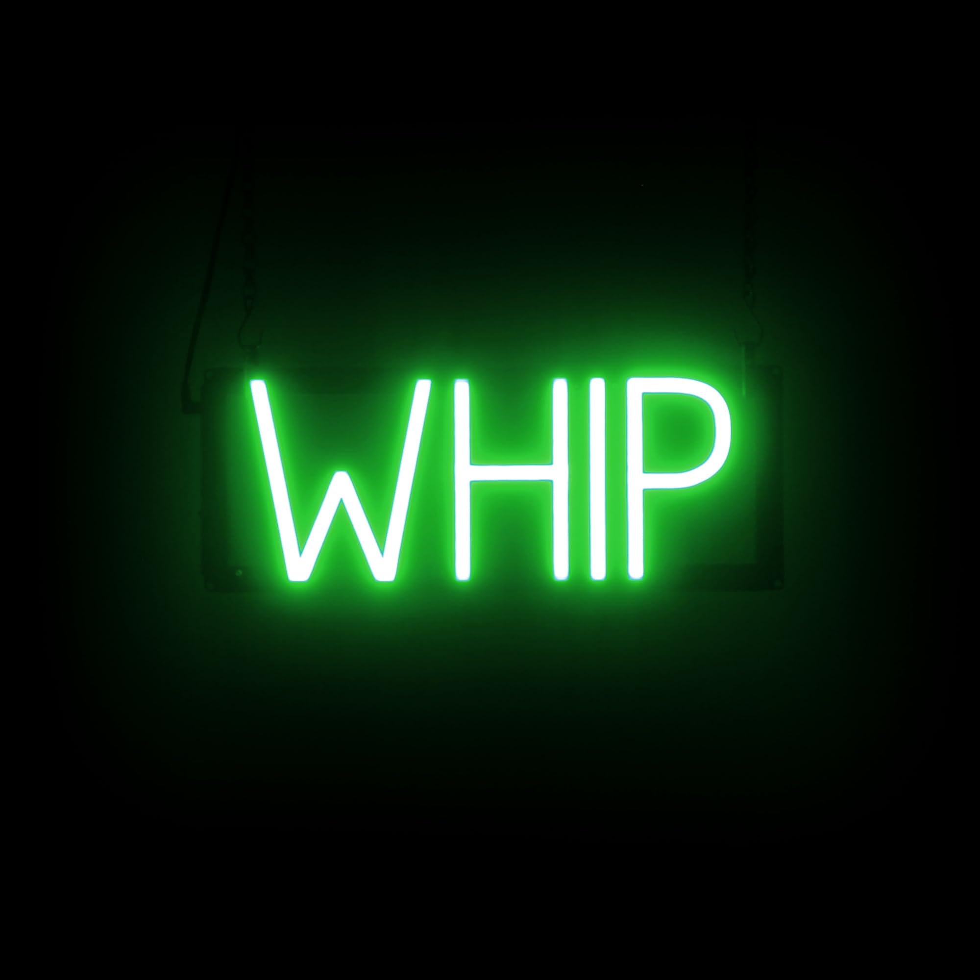 SpellBrite LED Neon WHIP Sign for Business - Green, 16" x 6"