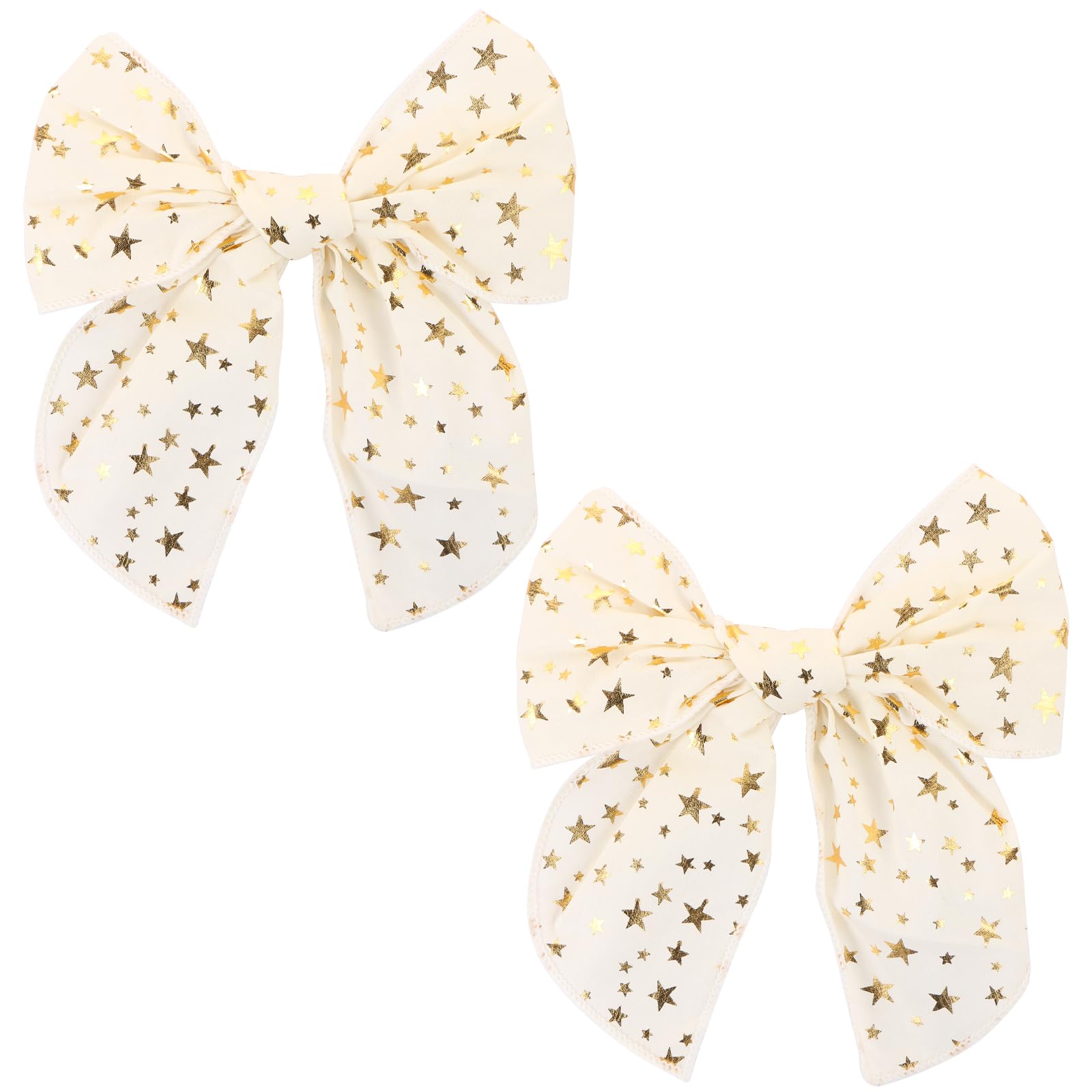 2pcs Cute Bows Hair Clips,UHOMENY Linen Plaid Bow Hairpins Hair Accessories for Girls Women Christmas Red Green Bowknot Hair Styling Clips Hair Barrettes (Beige)
