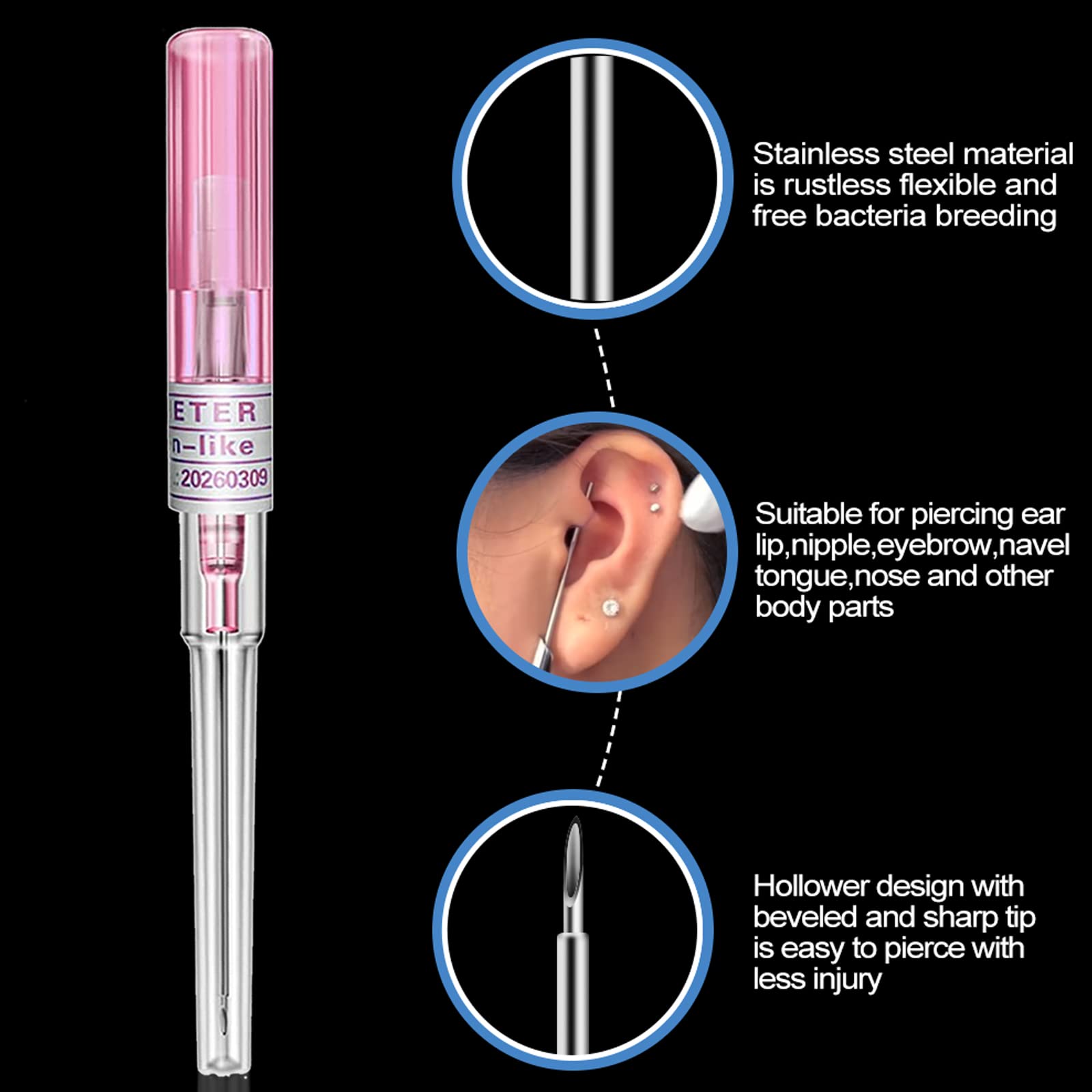 Buy Catheter Piercing Needles Sotica 50pcs Catheter Needles IV