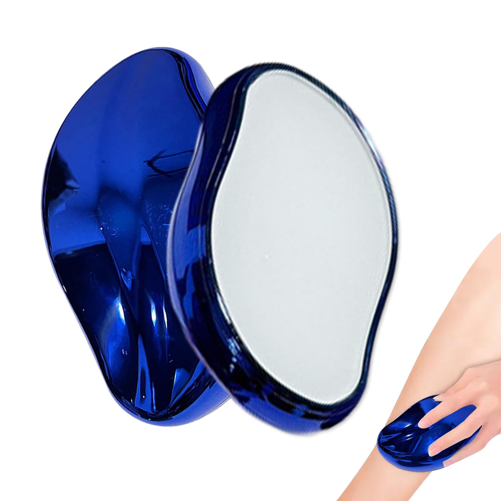 TYVOM Crystal Hair Remover Hair Removal Stone Reusable Smart Shavy Eraser Portable Hair Removal Device for Arms, Legs, and Back (Blue)