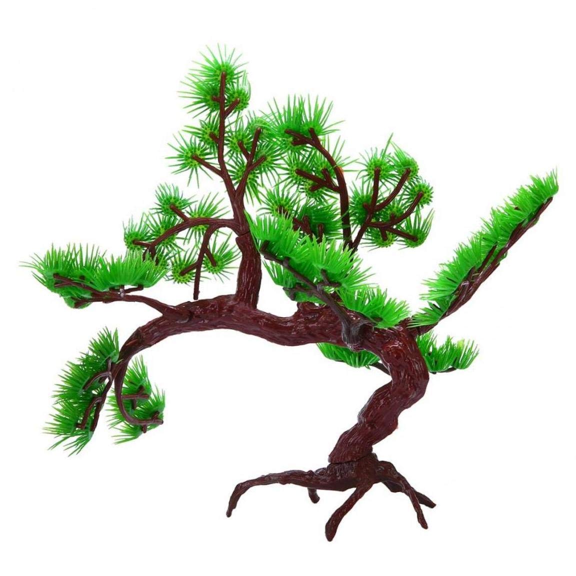 Hotaden Aquarium Bonsai Ornament Fish Tank Rockery Artificial Pine Tree Plant Decoration Aquarium Decoration Accessories 15 * 7 * 10cm