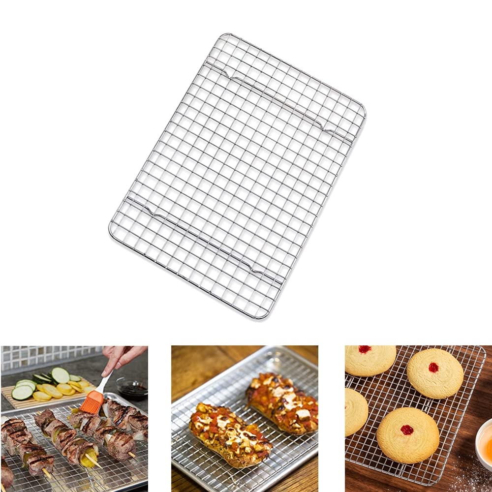 Beauenty Cooling Racks for Baking，Stainless Steel Wire Rack Baking Rack Oven Rack Cookie Rack，Oven Safe，Rust-Resistant Rack for Cooking，Baking，Roasting And Grilling(size 26CM*20CM)