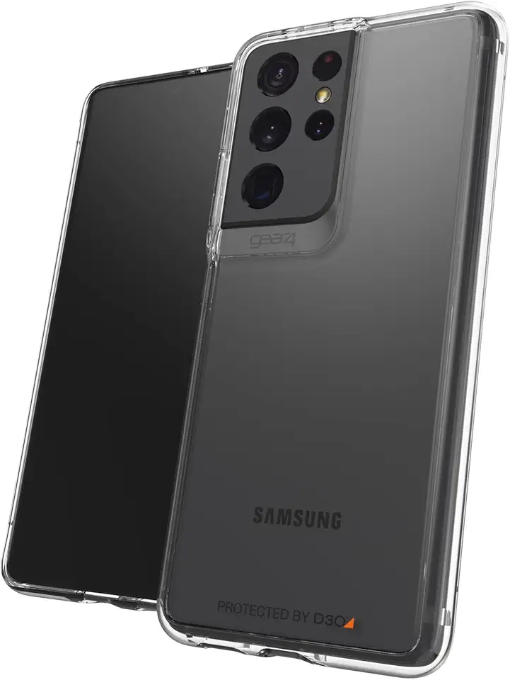 Gear4 ZAGG Crystal Palace Capa com o material de proteção contra impactos mais nítido, fino e mais avançado do mundo [D3O Crystalex - Feito para Samsung Galaxy S21 Ultra 5G - Transparente (702007307)