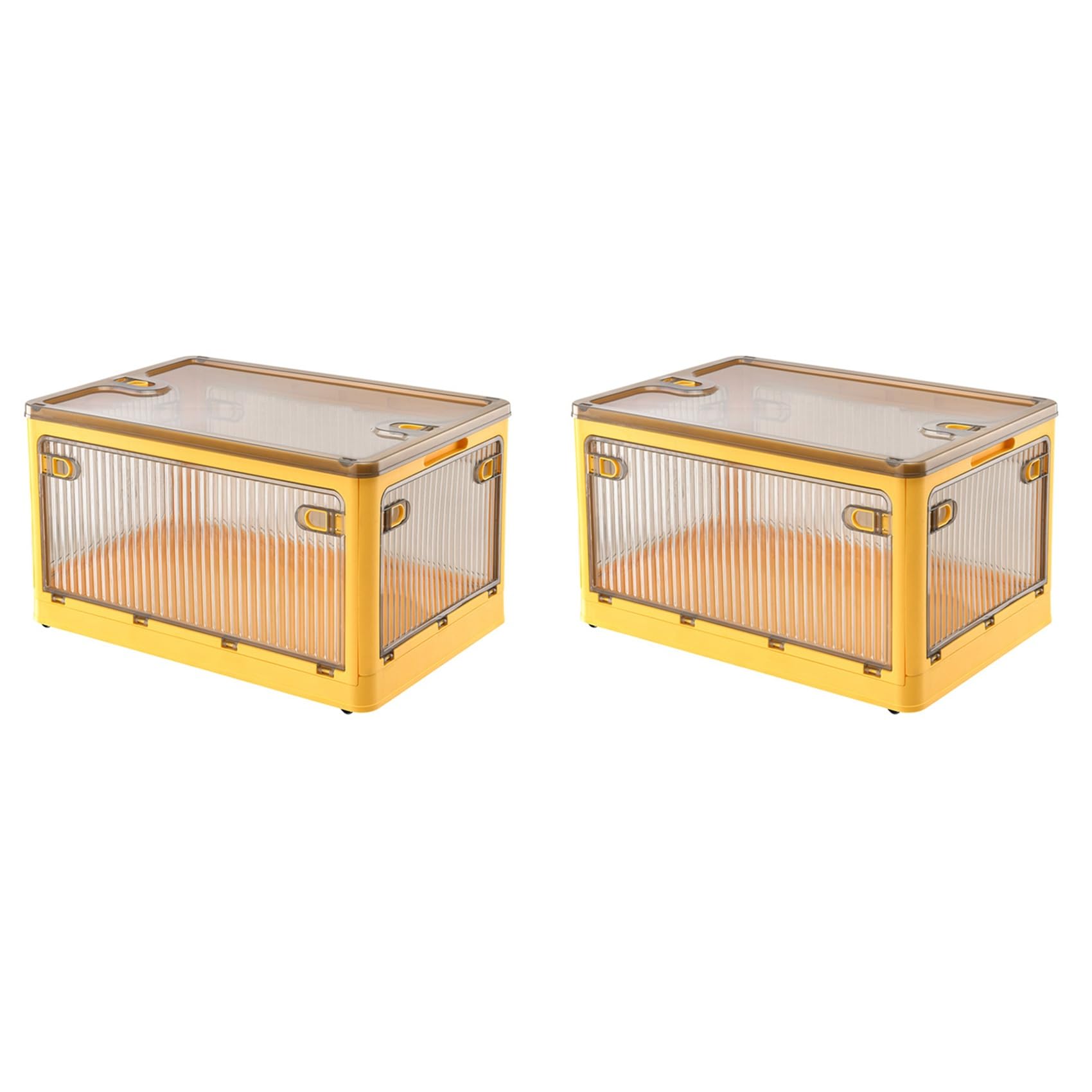 Boîte de rangement pliable x2 en plastique épais pour organiser la maison