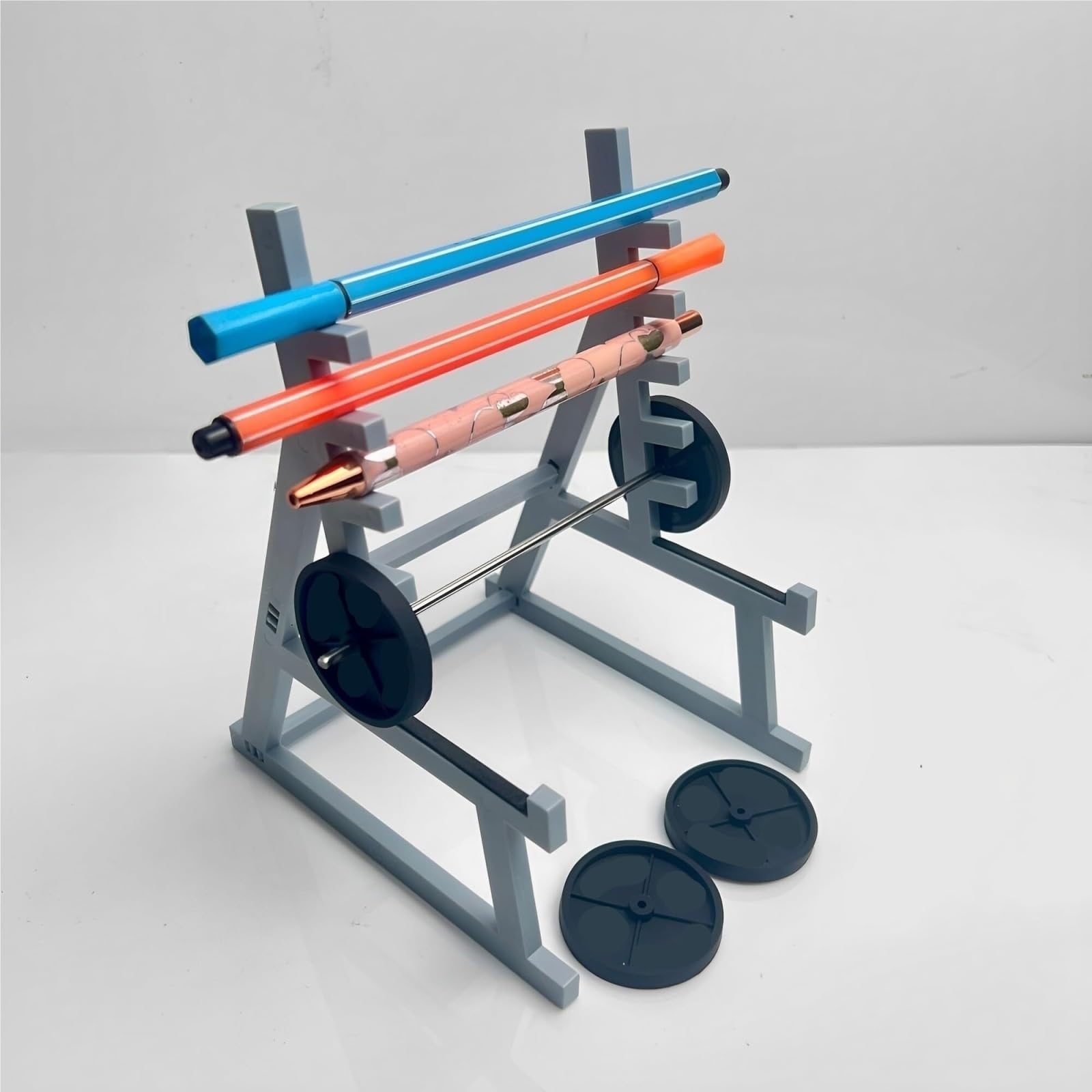 Porta Penne Cancelleria Portapenne con Bilanciere, Una Decorazione da Scrivania for Gli Appassionati di Fitness E Sollevamento Pesi Portapenne Sale Studio