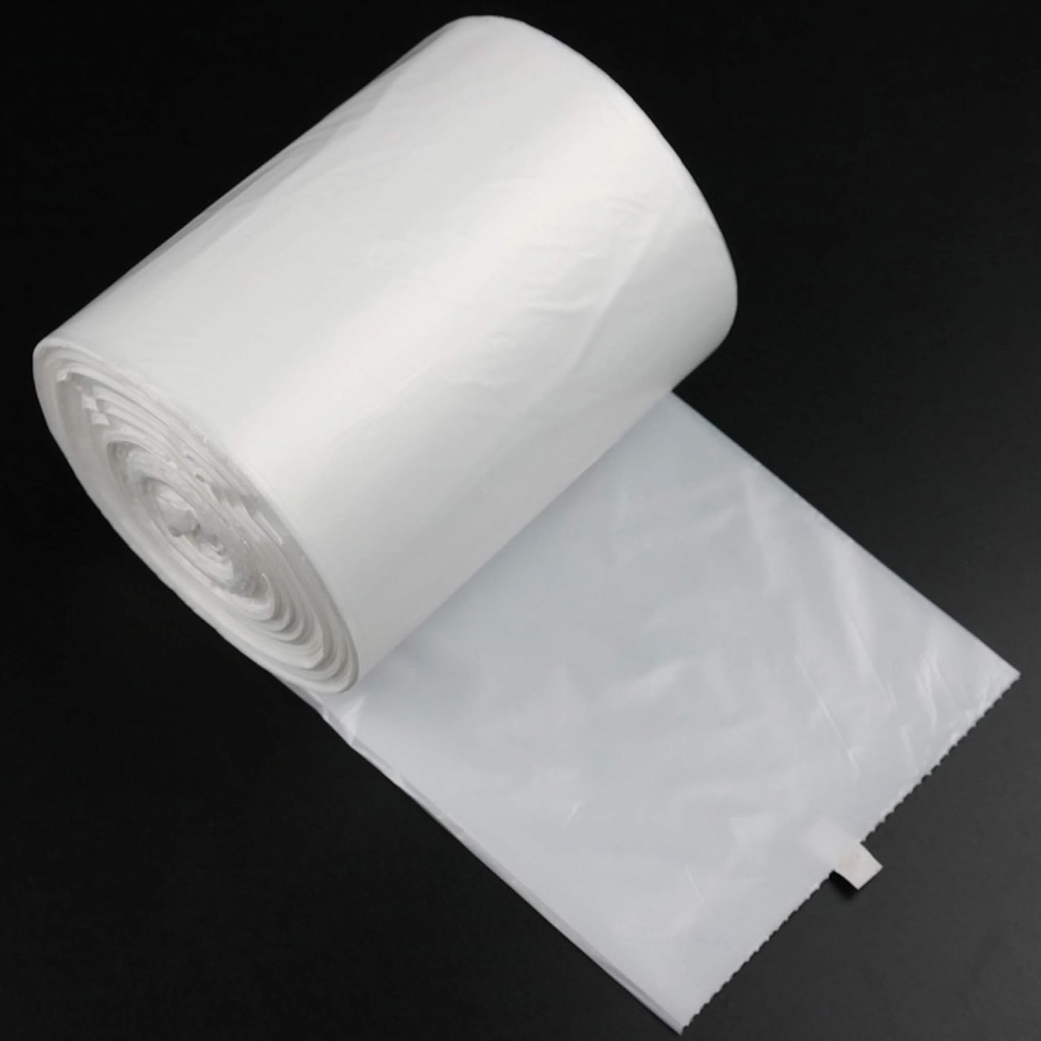 Ggbin 18 Gallon Large Trash Bags, White Kitchen Garbage Bags, 80 Counts Lawn and Leaf bags