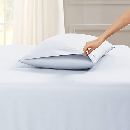 Miniatura 4 de Empyrean Bedding - Juego de sábanas de 6 piezas con correas ajustadas para mayor duración y resistencia, 110 GSM, tejido suave, Microfibra, Azul