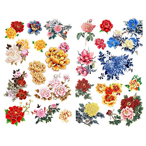 Seasonstorm Red Peony Flowers Kawaii Aesthetic Happy Planner Diary Journal Stationery Scrapbooking Stickers Travel Art Supplies