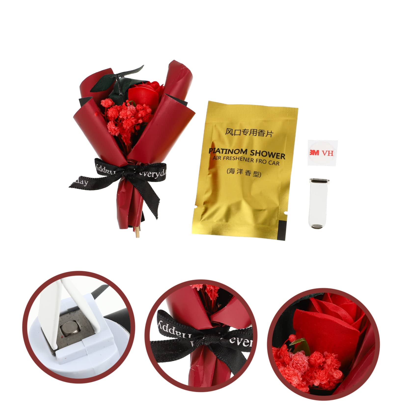 SUPVOX 5pezzi Profumatore Per Auto Bouquet Secchi Clip Per Facile Da Installare Decorazione Elegante Per Auto e Domestici