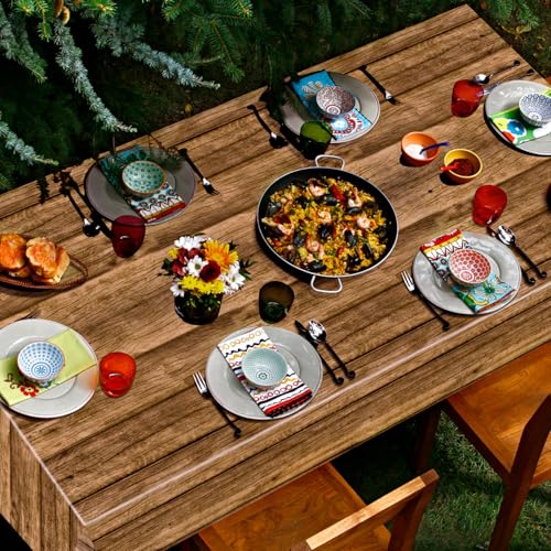 Image of 4Pcs Wood Tablecloth, Brown Rustic Table Covers, Rectangular Table Decoration for Rustic Party Decor, Western Barn Barbecue Party Decorations, 51 x 86.6 Inch