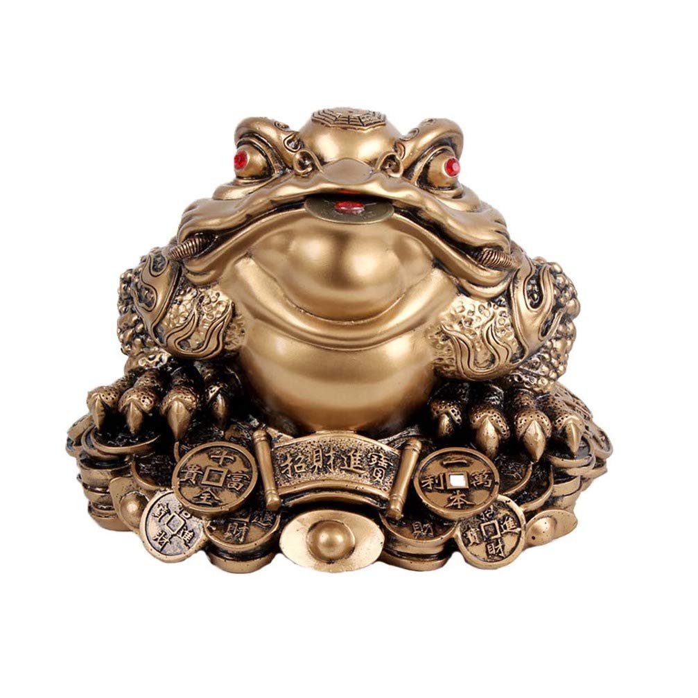 Vosarea Multicolor Feng Shui Money Frog Chinese Frog Toad Coin Home Office Decoration Tabletop Ornaments Good Lucky